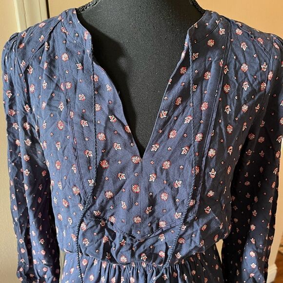 Lucky Brand Navy Print Dress size XS - Picture 7 of 8